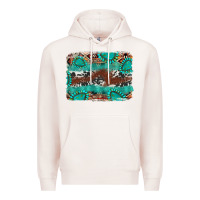 Pale Pink cowhide gemstone leather background Premium Hoodie - FaDigitalArtStudio