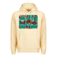 Pina Colada cowhide gemstone leather background Premium Hoodie - FaDigitalArtStudio