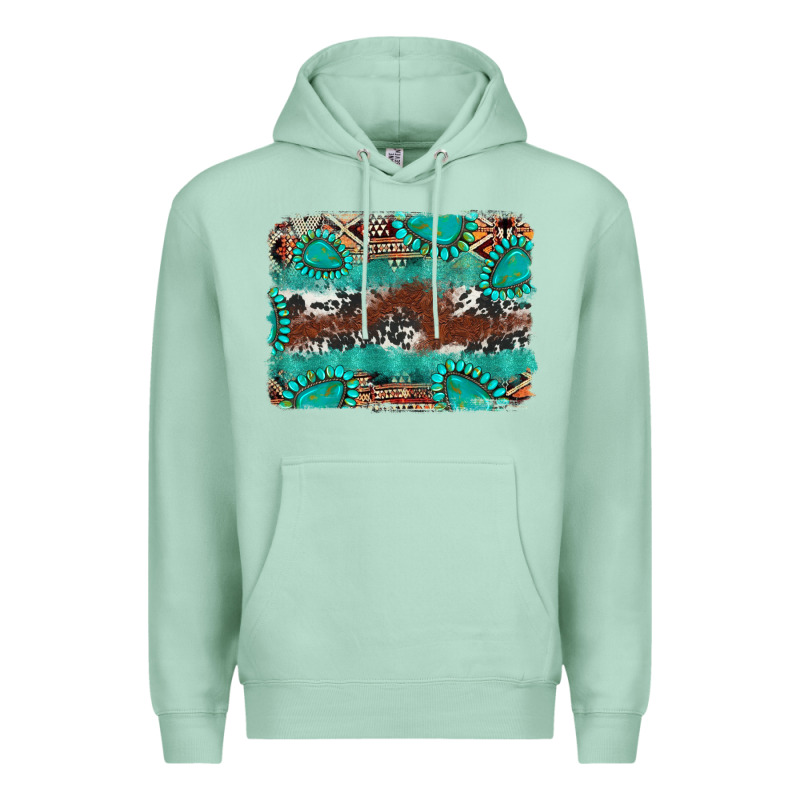 Cowhide Gemstone Leather Background Premium Hoodie by FaDigitalArtStudio | Teevron