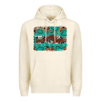 Tofu cowhide gemstone leather background Premium Hoodie - FaDigitalArtStudio
