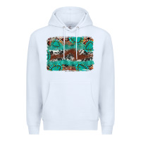 White cowhide gemstone leather background Premium Hoodie - FaDigitalArtStudio
