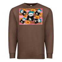 Chestnut Baby panda flowers Premium Sweatshirt - Artiststas
