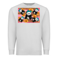 Dove Grey Baby panda flowers Premium Sweatshirt - Artiststas