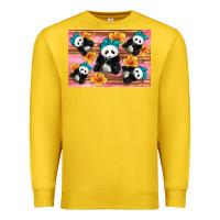 Lemon Baby panda flowers Premium Sweatshirt - Artiststas