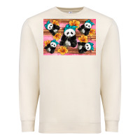Sandshell Baby panda flowers Premium Sweatshirt - Artiststas