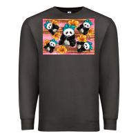 Smoke Baby panda flowers Premium Sweatshirt - Artiststas