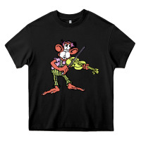 Black the iommi monkey Heavy Core Tee - lanVoArt