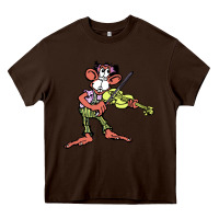 Chocolate Brown the iommi monkey Heavy Core Tee - lanVoArt
