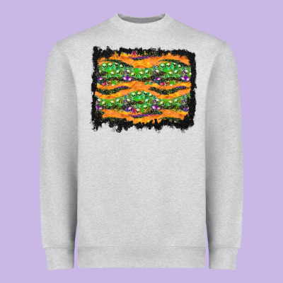 Halloween Skull Background Heavyweight Sweatshirt Designed By Bundleandbundleshop