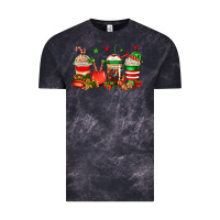 Cloud Black Christmas elfs coffee Vintage Tee - Jasminsmagicworld