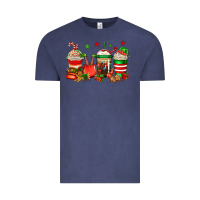 Vintage Denim Christmas elfs coffee Vintage Tee - Jasminsmagicworld