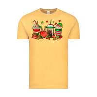 Vintage Mustard Christmas elfs coffee Vintage Tee - Jasminsmagicworld