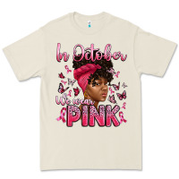 Bone in october we wear pink with afro woman Premium Tee - Artiststas