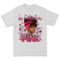 Dove Grey in october we wear pink with afro woman Premium Tee - Artiststas