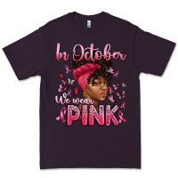 Plum in october we wear pink with afro woman Premium Tee - Artiststas