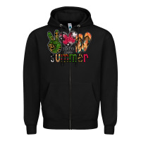 Black peace love summer Zipper Hoodie - CowhideDigitalArt