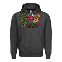 Charcoal Heather peace love summer Zipper Hoodie - CowhideDigitalArt