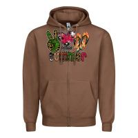 Chestnut peace love summer Zipper Hoodie - CowhideDigitalArt