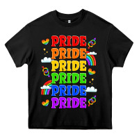 Black rainbow pride celebration Heavy Core Tee - LillyAllenDesigns