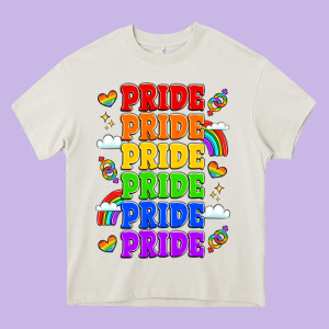 Rainbow Pride Celebration Heavy Core Tee Designed By Lillyallendesigns