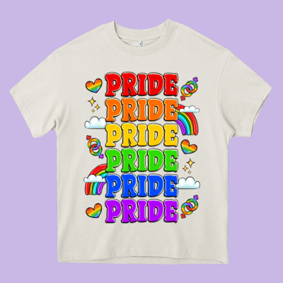 Rainbow Pride Celebration Heavy Core Tee Designed By Lillyallendesigns