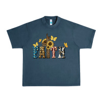 Midnight Navy Faith USA sunflower 4th of july Urban Heavy Tee - HowdyJamesFarm