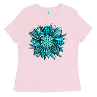 Bubblegum Pink winter sunflower Ladies Tee - Jasminsmagicworld