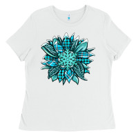 White winter sunflower Ladies Tee - Jasminsmagicworld