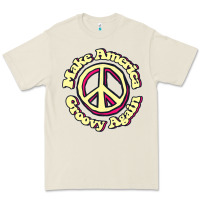 Bone Make America Groovy Again Peace Sign 70S Retro Premium Tee - lanVoArt