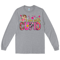 Heather Grey i am with cupid I am with Cupid Valentine's Day Long Sleeve Tee - HowdyJamesFarm