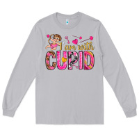 Moon Dust i am with cupid I am with Cupid Valentine's Day Long Sleeve Tee - HowdyJamesFarm