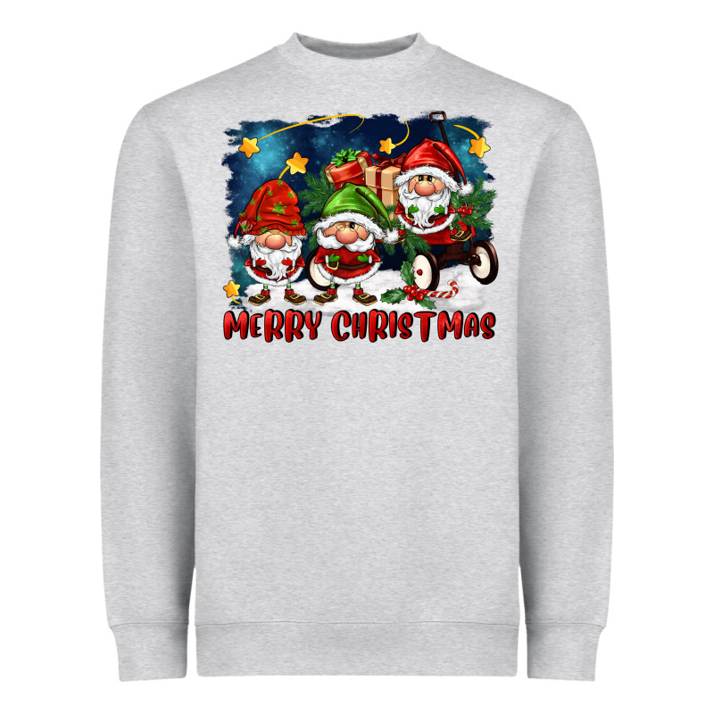 Merry Christmas Gnomies Wagon Heavyweight Sweatshirt by FaDigitalArtStudio | Teevron