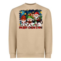 Mushroom merry christmas gnomies wagon Heavyweight Sweatshirt - FaDigitalArtStudio
