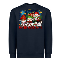 Navy merry christmas gnomies wagon Heavyweight Sweatshirt - FaDigitalArtStudio
