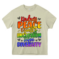 Mossy inspirational words in rainbow colors Heavy Core Tee - LillyAllenDesigns