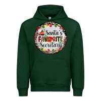 Forest Green christmas santas favorite secretary    light Urban Hoodie - AdoDesignShop