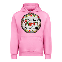 Fuchsia Pink christmas santas favorite secretary    light Urban Hoodie - AdoDesignShop