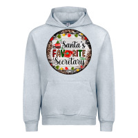 Heather Grey christmas santas favorite secretary    light Urban Hoodie - AdoDesignShop