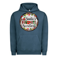 Pigment Midnight Navy christmas santas favorite secretary    light Urban Hoodie - AdoDesignShop