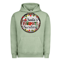 Pigment Oil Green christmas santas favorite secretary    light Urban Hoodie - AdoDesignShop