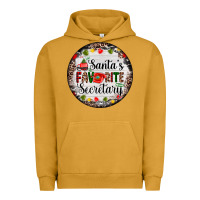 Pigment Peanut Butter christmas santas favorite secretary    light Urban Hoodie - AdoDesignShop