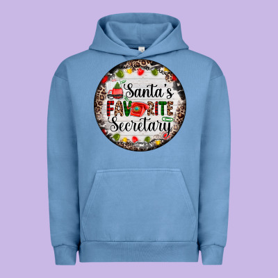 Christmas Santas Favorite Secretary    Light Urban Hoodie Designed By Adodesignshop