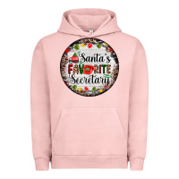 Pigment Salmon christmas santas favorite secretary    light Urban Hoodie - AdoDesignShop