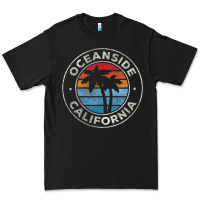 Black Oceanside California Ca Vintage Retro 70S Premium Tee - lanVoArt