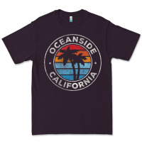 Plum Oceanside California Ca Vintage Retro 70S Premium Tee - lanVoArt