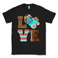 Black American Football love and helmet Classic Tee - NancyCooperArtShop