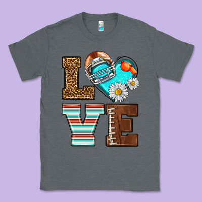 American Football Love And Helmet Classic Tee Designed By Nancycooperartshop