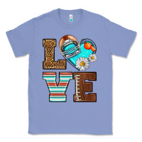 Colony Blue American Football love and helmet Classic Tee - NancyCooperArtShop