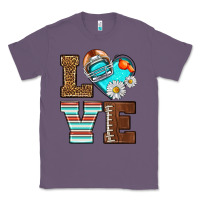Lavender American Football love and helmet Classic Tee - NancyCooperArtShop