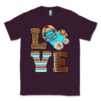 Plum American Football love and helmet Classic Tee - NancyCooperArtShop
